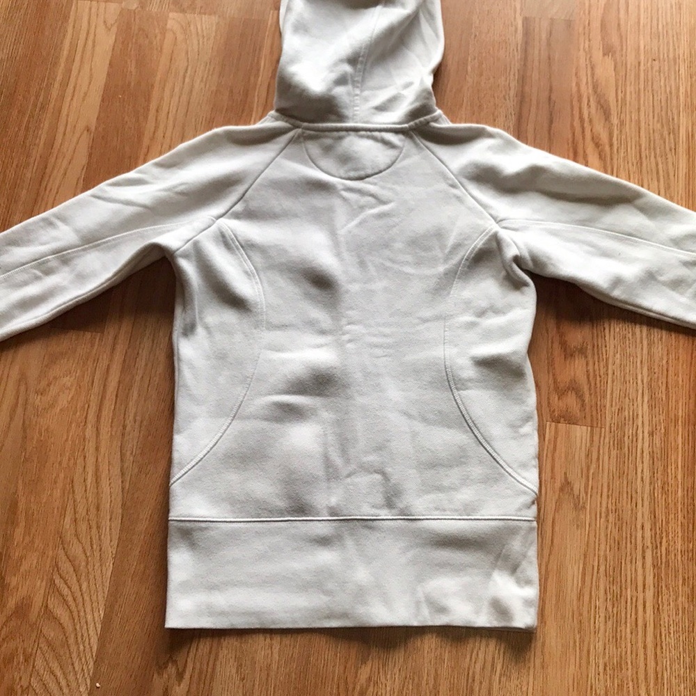 GapFit white workout zip up hoodie, thumbholes - Picture 7 of 8
